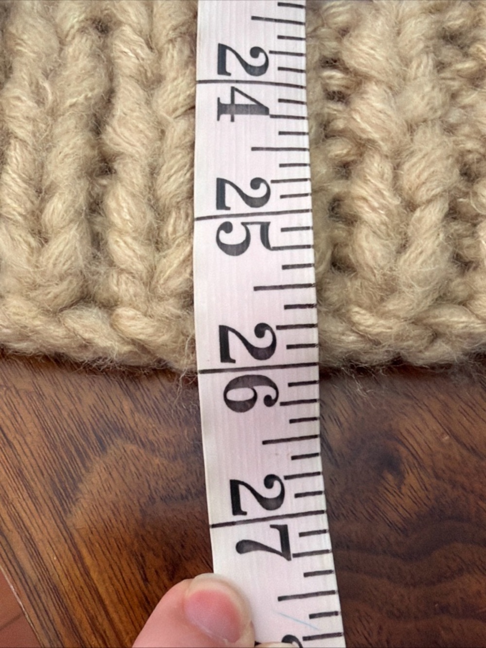 Anthropologie Beige and Lavender Chunky Knit Colorblock Cardigan - Picture 13 of 13